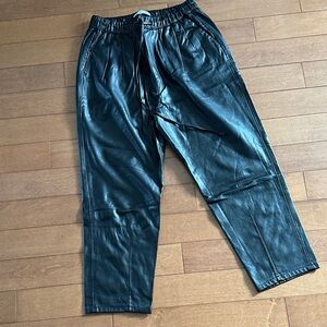 Zara Black Faux Leather Pants